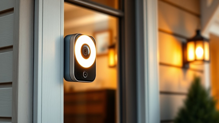 Modern video doorbell with AI greetings feature.