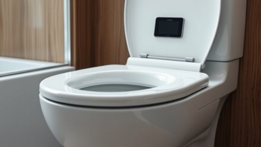 Kohler Dekoda Health Monitoring Toilet Camera in bathroom setting.