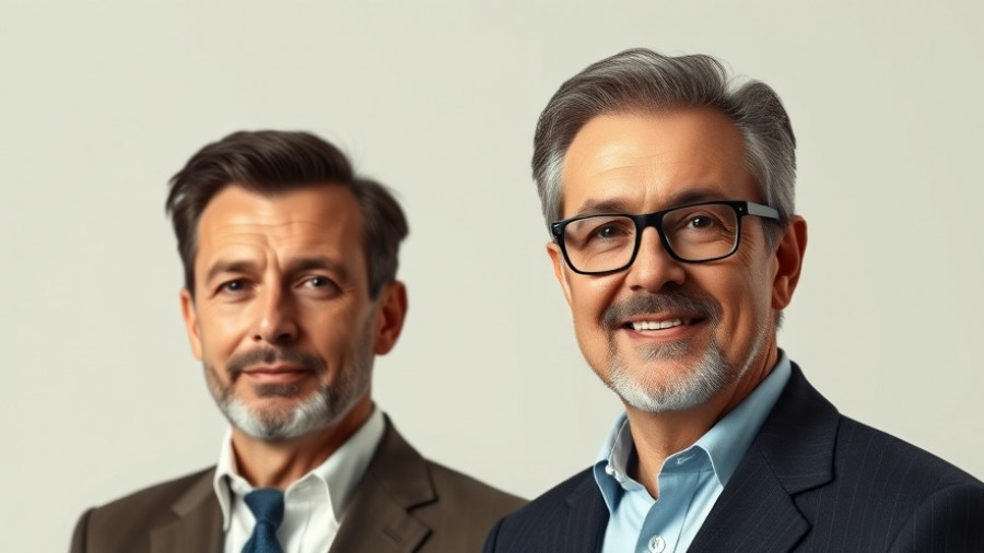 Transitioning leadership in Porsche, two executives in a studio portrait.