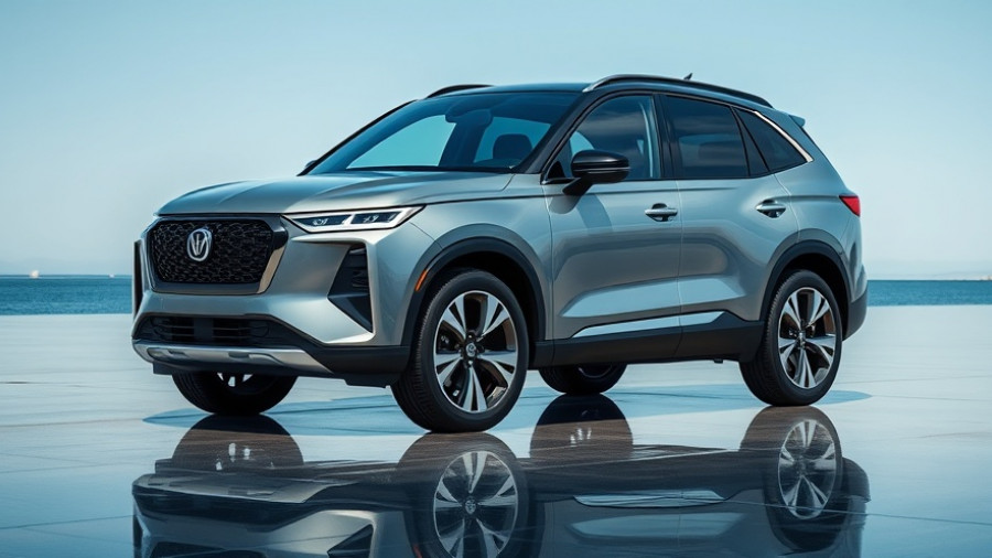 Sleek modern SUV using 900-volt technology Zeekr 7X by water.