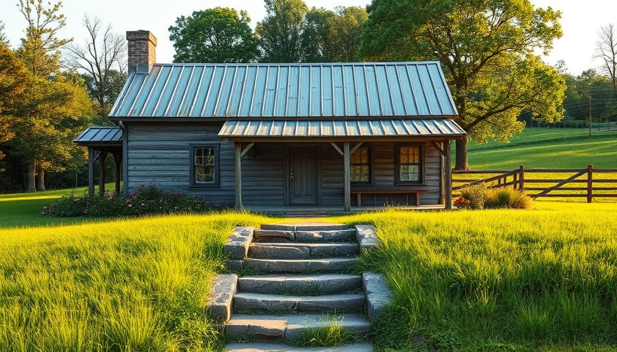 Rustic grey house in countryside, featured in best home equity sharing companies 2025.