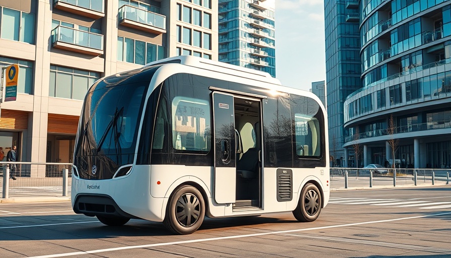 Futuristic autonomous shuttle in urban setting, Hamburg autonomous shuttles delay 2026.