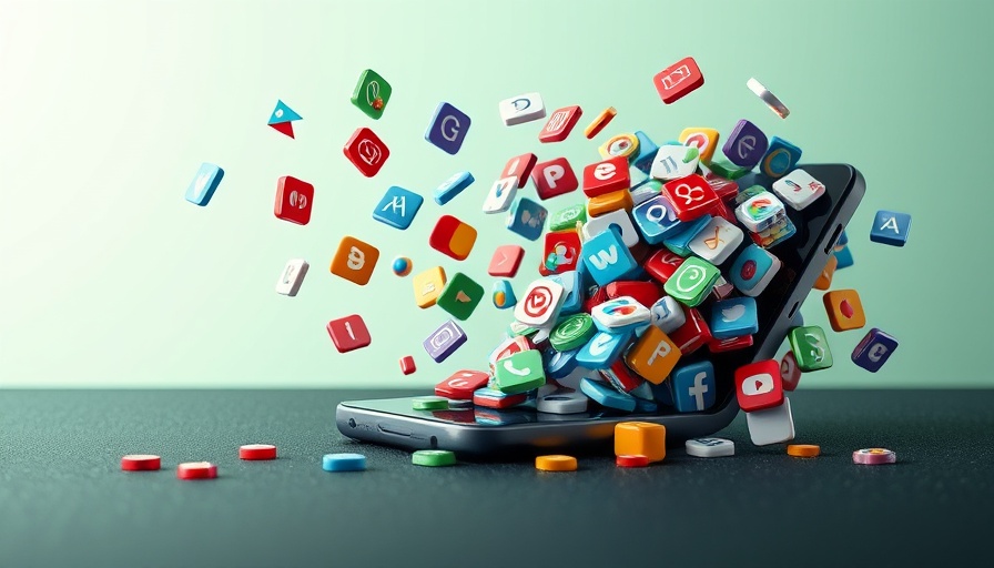 Decluttering Smart Home Apps concept with colorful icons.