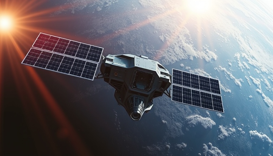 Futuristic satellite utilizing Sierra Space Power Station solar technology.