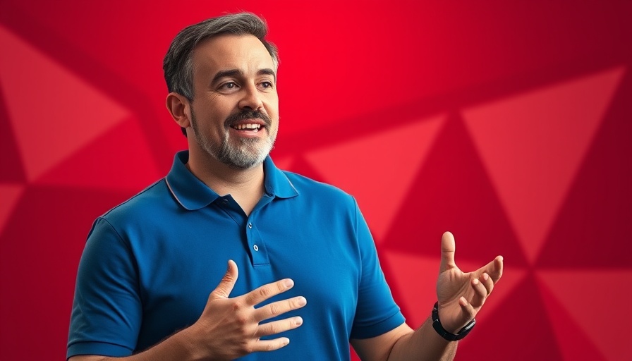 EnergySage savings expert speaking in front of red backdrop.