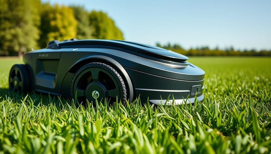 Modern robotic lawn mower on lush green grass, worth the splurge.