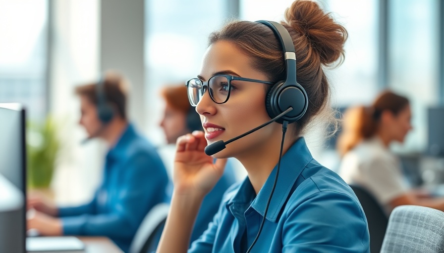 Call center setup for EV charging stations with attentive staff.