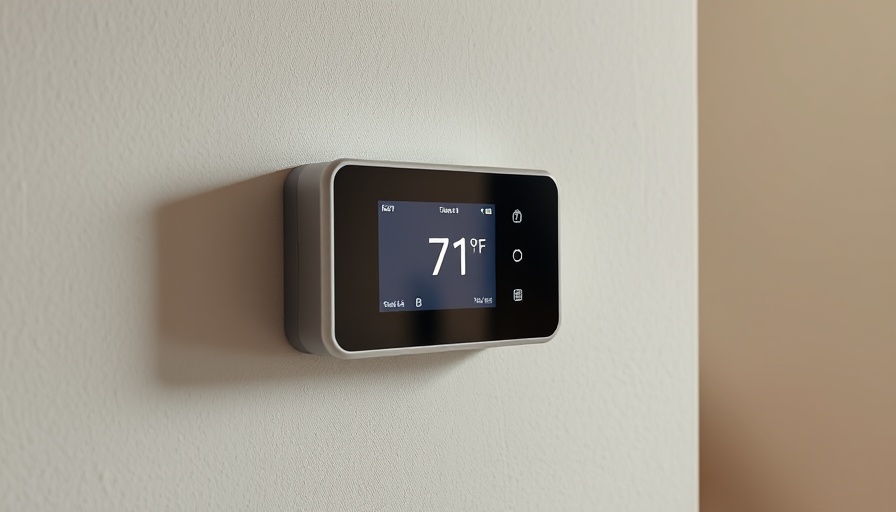 Sleek thermostat on wall showing 71°F.