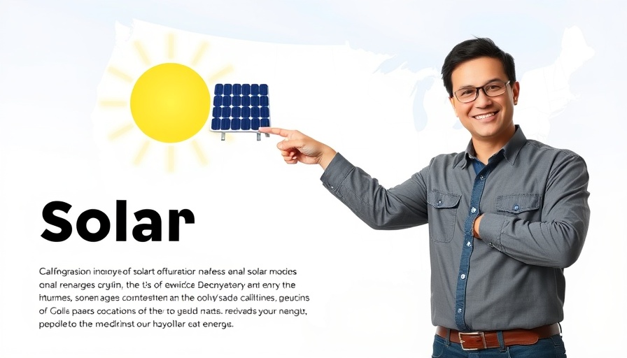 Overview of Southern California solar program with person and map.