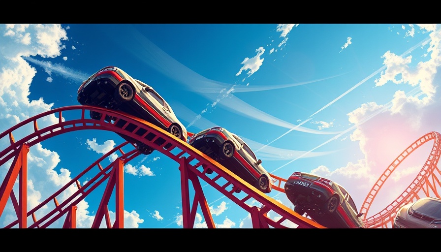 Graphic showing solar tax credit timeline with roller coaster imagery.