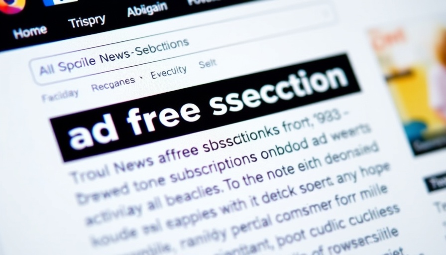 Ad-Free Subscription UK Advertisers news screenshot highlighting key points.