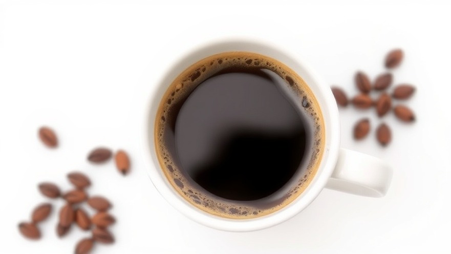 A cup of coffee reflecting rising coffee prices and tariffs impact on small businesses.