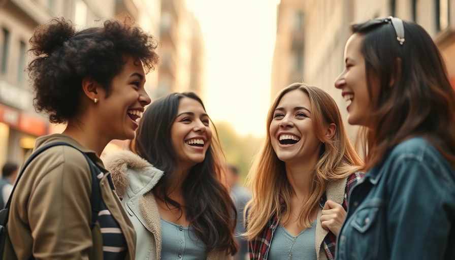 Group of women laughing and engaging, enhancing content engagement.