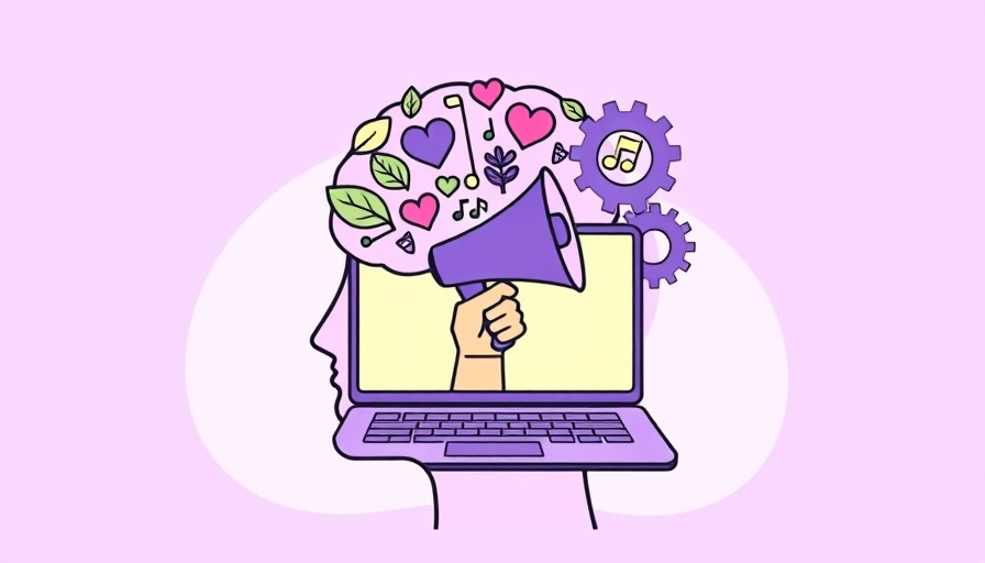 Illustration of social proof concept with head, brain icons, megaphone.