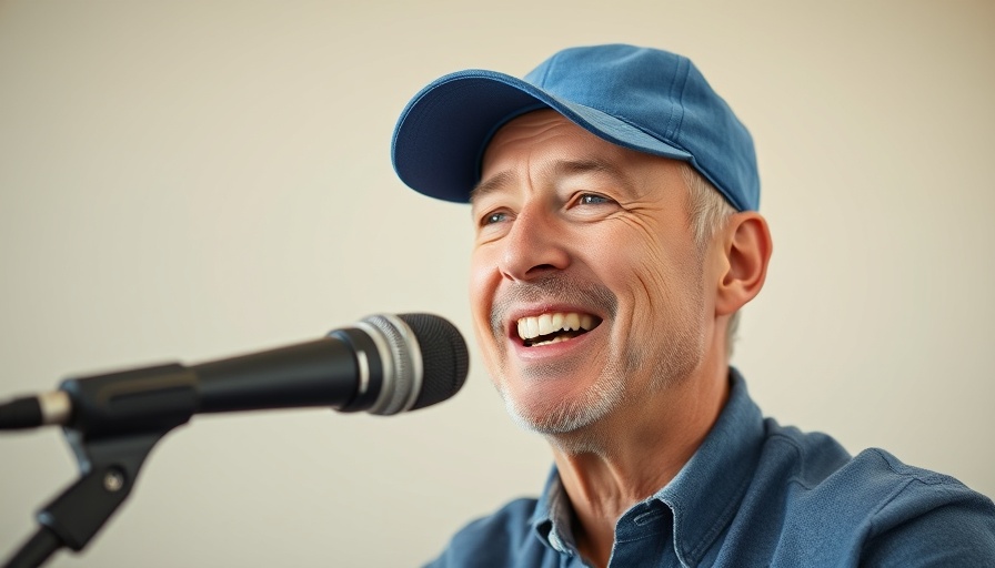 Middle-aged man discusses Facebook ad management tips.