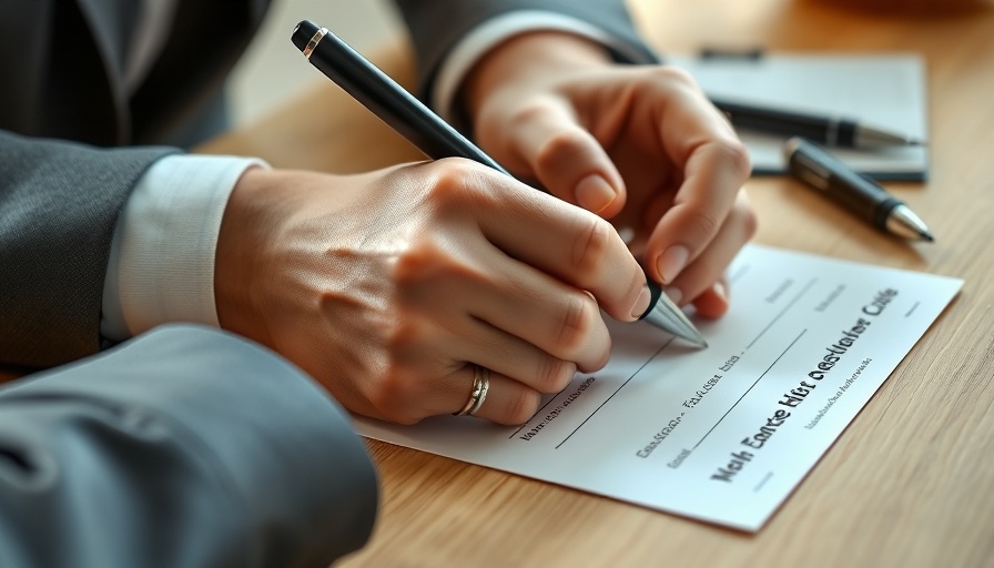 Person writing check for free business checking account