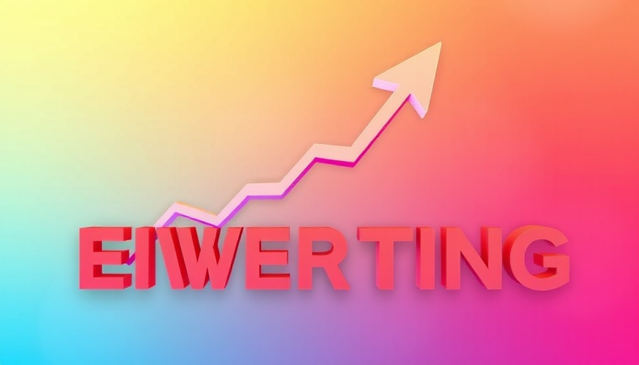 Meta Ads guide graphic with upward arrow on gradient background.