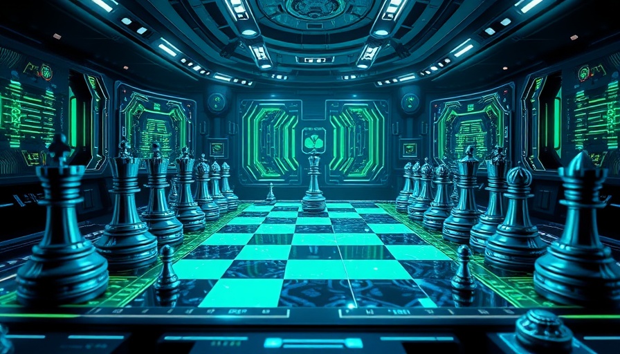 Futuristic RegexChess engine holographic display.