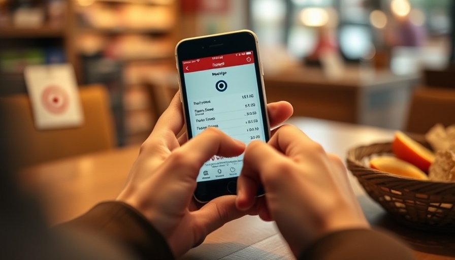 Hands using receipt scanner app on smartphone with Target receipt