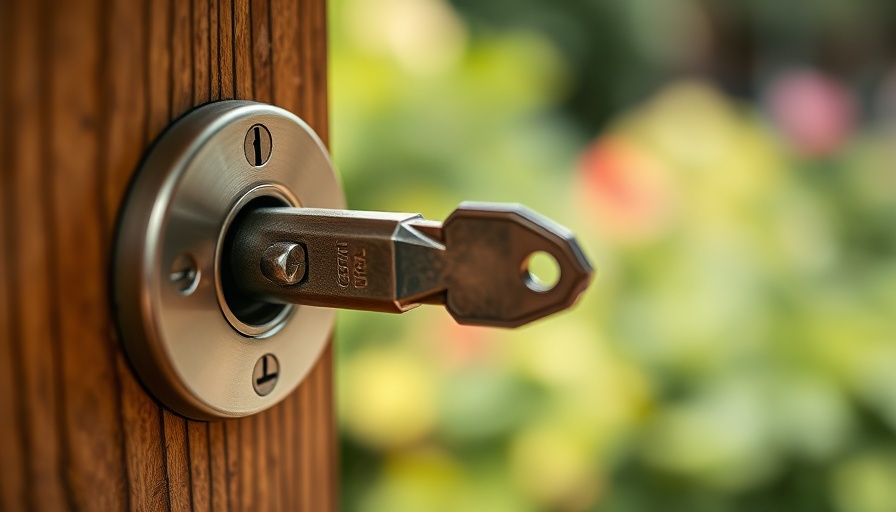 Close-up of keys in door lock, symbolizing real estate investment.