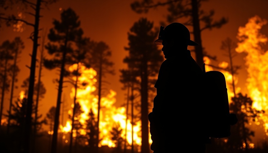 Firefighter battles forest wildfire, highlighting wildfire insurance.