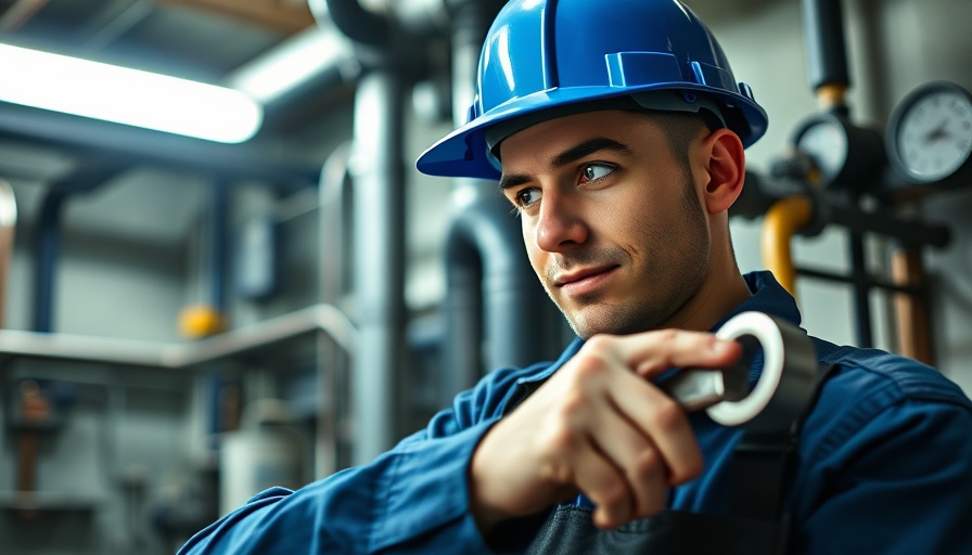 Professional plumber adjusting pipes, emphasizing plumbing insurance.