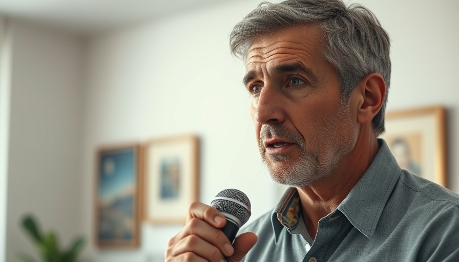 Middle-aged man discussing Facebook Inventory Filters.