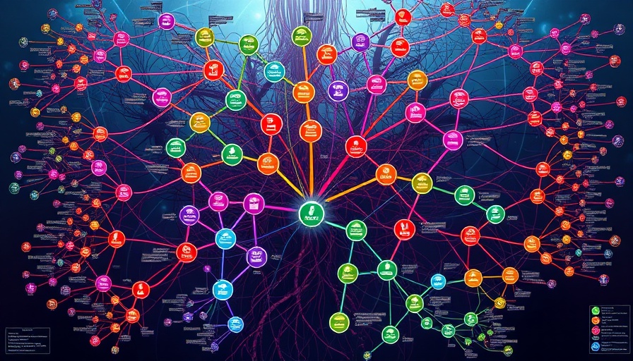 Complex decision tree for choice-based games, vibrant pathways.