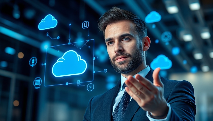 Professional showcasing SaaS reseller hosting in a digital hologram.
