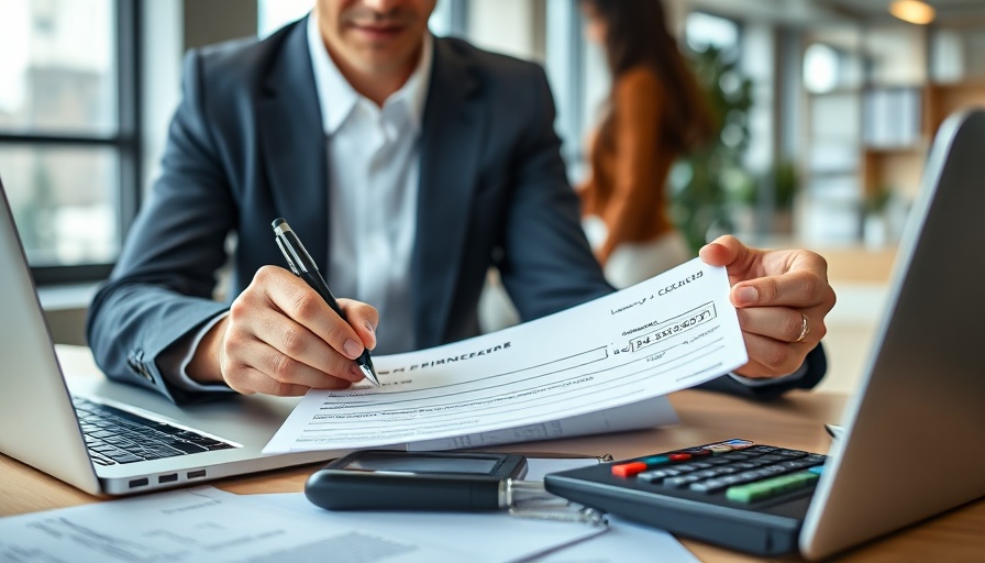 Professional closing business checking account, writing check.