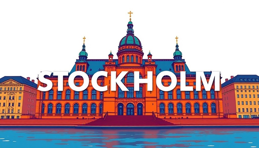 Influencer marketing agencies in Stockholm with City Hall illustration.