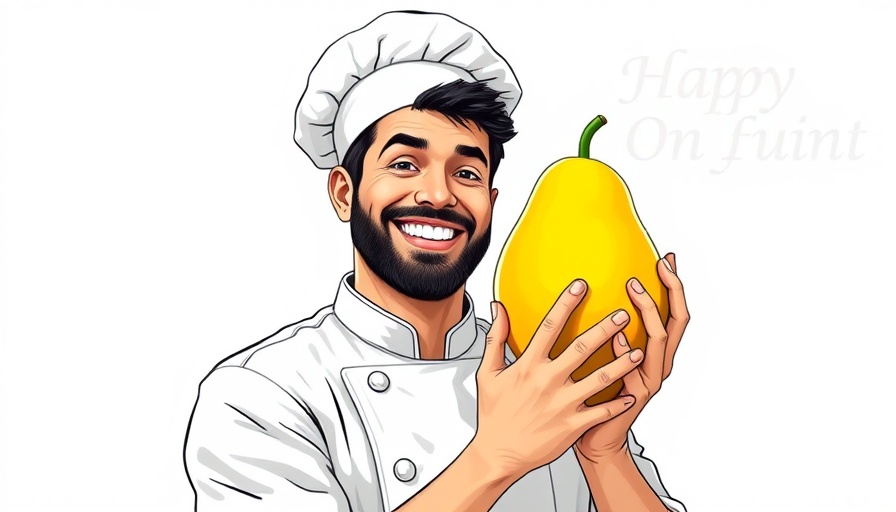 Food influencers' impact on restaurants, smiling chef illustration.