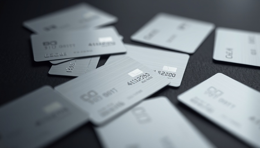 Close-up of corporate cards on dark surface in photorealistic style.