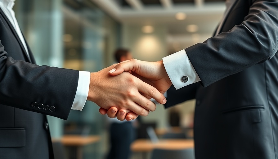 Peer-to-Peer Lending handshake with money exchange in office.