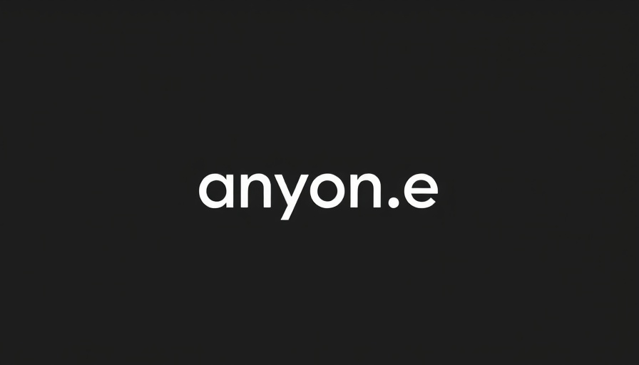 Minimalistic black background with 'anyon_e' text design