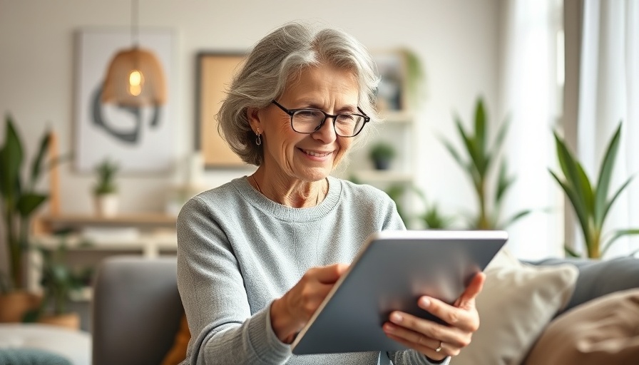 Older woman creating content as TikTok alternative with ring light.