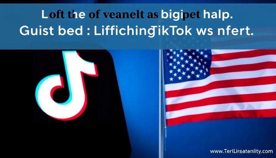 TikTok ban lifted graphic with US flag and TikTok logo.