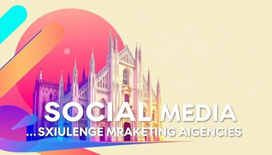 Social media marketing agencies in Milan vibrant illustration.