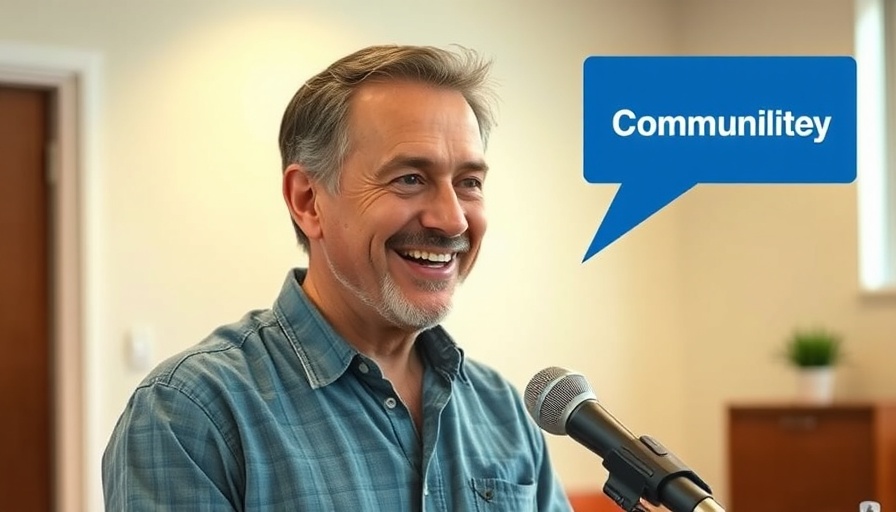 Middle-aged man discussing Meta Community Notes in a casual setting.