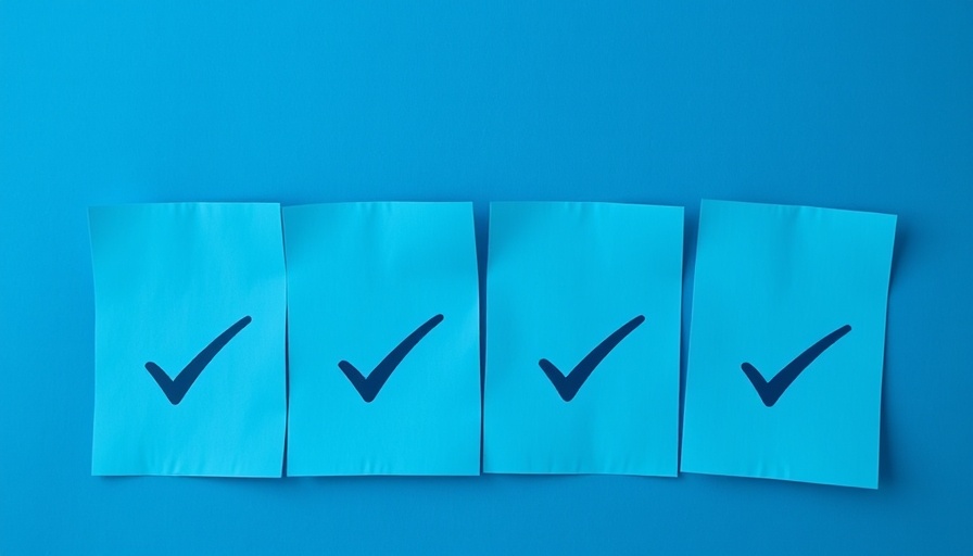 Blue checklist with checkmarks for social media checklist.