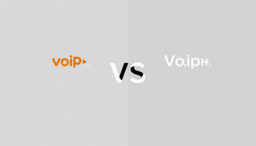 Minimalist VoIP comparison graphic with service logos.