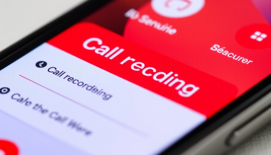 Smartphone displaying call recording app interface options.