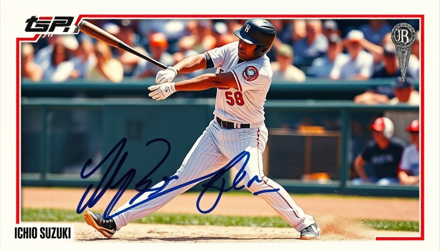 Ichiro Suzuki autographed baseball card, pristine sports collectible.