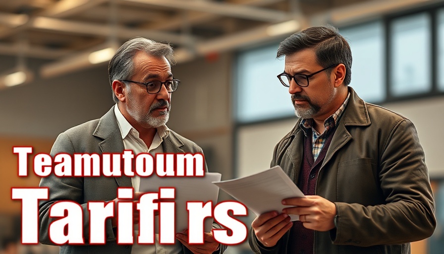 Thoughtful men discussing new tariffs and mortgage rates.