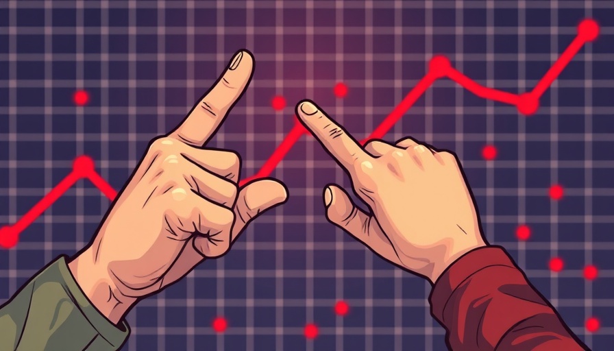 Chart representing startup growth with symbolic hands and line graph.