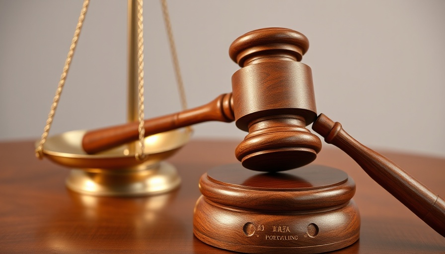 Gavel and scales representing personal injury law.