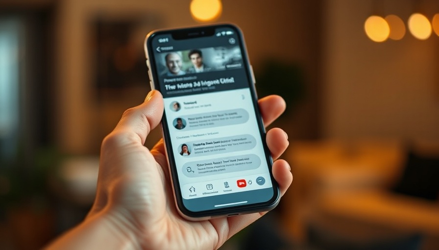 Smartphone displaying AI chat app interface related to real estate innovations.