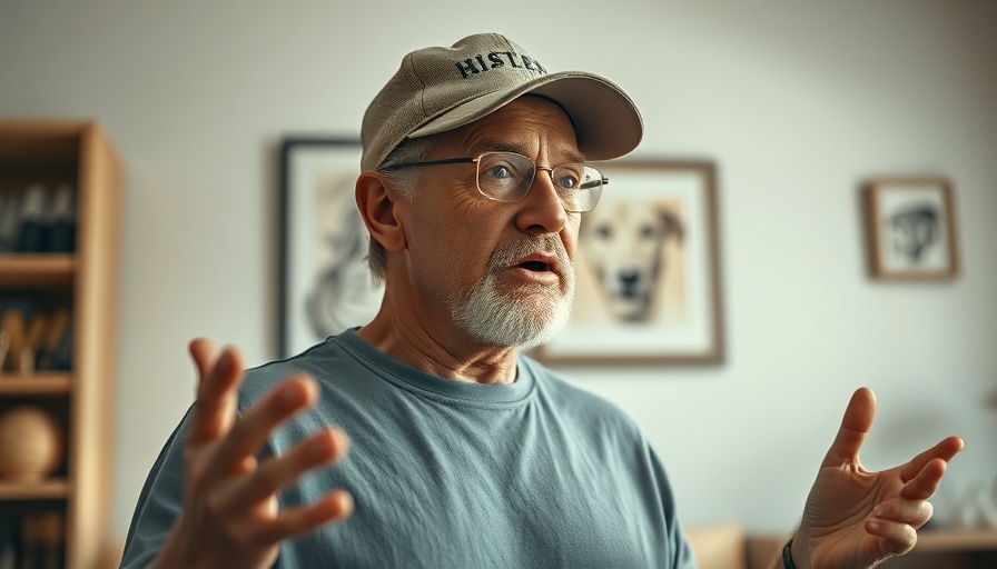 Middle-aged man in cap discussing 'End of Original Audiences'.