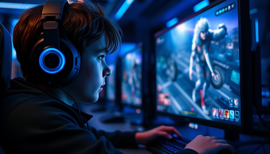 Young gamer engrossed in video game, highlighting AI chatbots for lonely singles.
