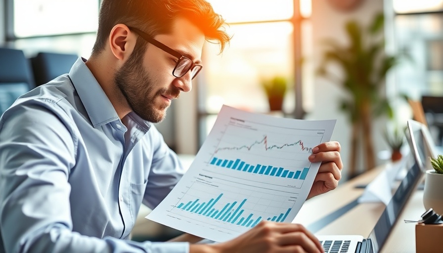 Interim financial statements analysis on laptop for small businesses.